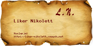 Liker Nikolett névjegykártya