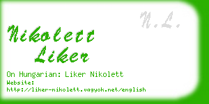 nikolett liker business card